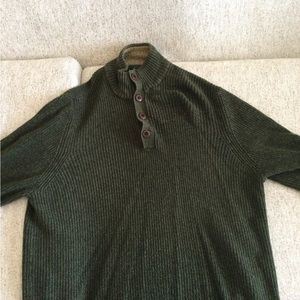 Green winter sweater